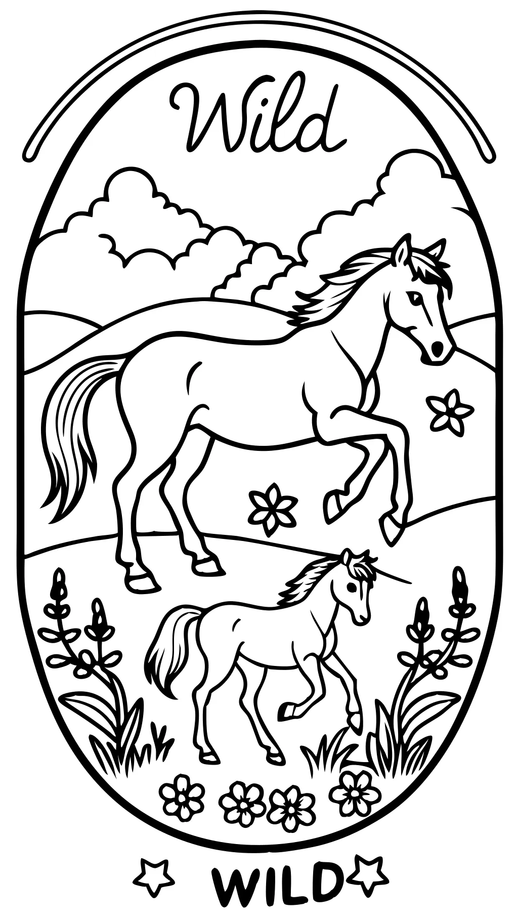 coloring pages horses